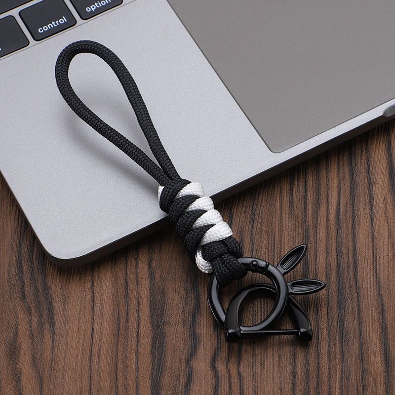 Lindo cordón de conejo llavero anillo colgante niña coche colgante de alto valor ins nicho