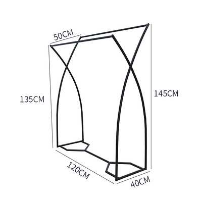 블랙 더블 열 아일랜드 랙 120cm 길이