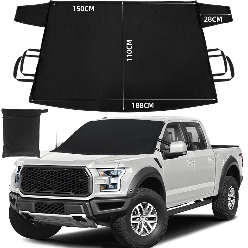 600D Oxford cloth car snow cover for front windshield, anti-snow, anti-freeze, anti-frost, winter car cover, summer sunshade