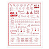 Nail stickers, Christmas fake nails contains rose for nails, 2022, pink gold, with snowflakes