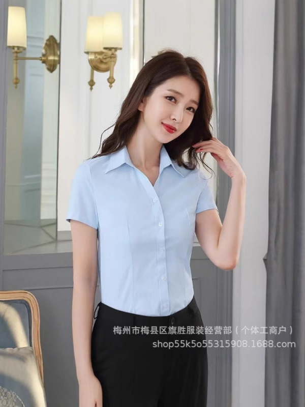 春と秋の新黒と白のシャツ女性の韓国スタイルスリム長袖作業服作業服ビジネスウェアフォーマルトップ|undefined