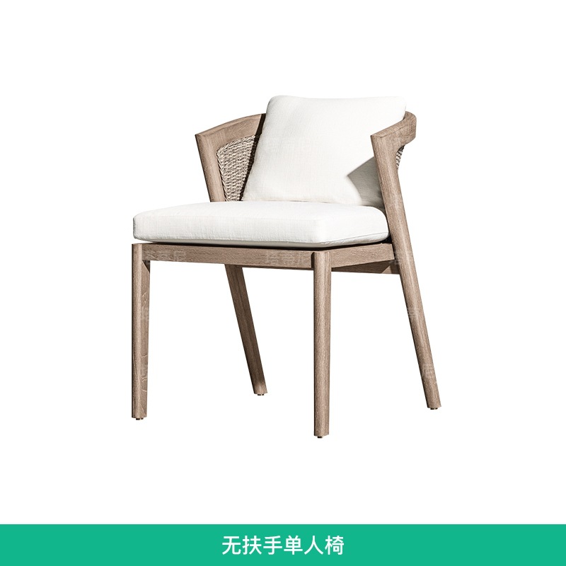 Conjunto de mesa y sillas de teca para terraza, patio, solarium, jardín, sillas de ratán resistentes al agua y al sol para exteriores.