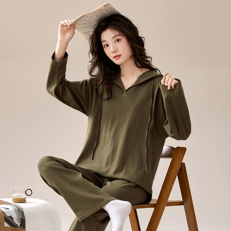 秋冬新款女士5a抗菌月子服哺乳衣长袖拉架棉可外穿大码居家服套装