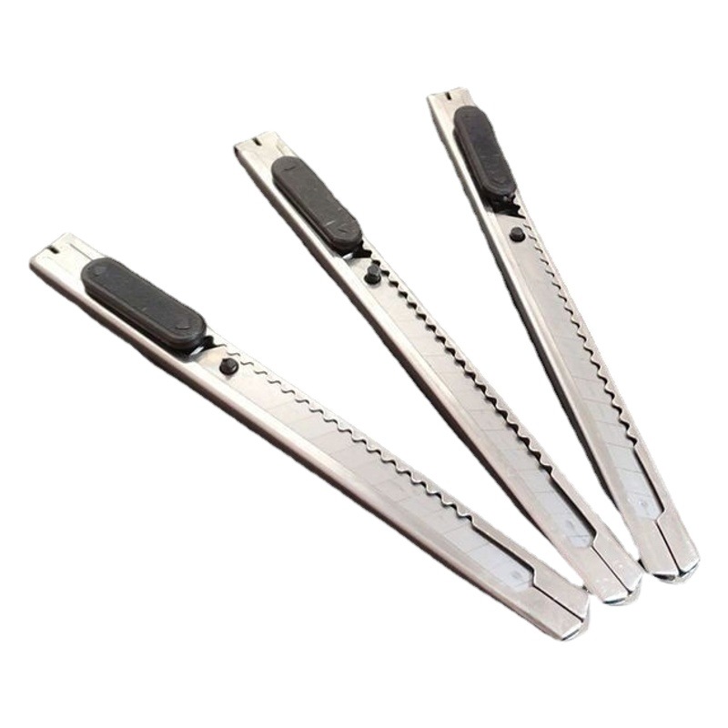 Tamaño pequeño portátil arte cuchillo herramienta de acero inoxidable cuchillo metal papelería de oficina cuchillo de corte de papel hoja de película