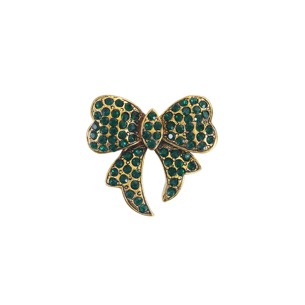 Sophisticated cute metal brooch with bow