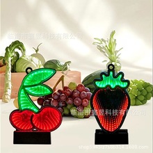 新款深渊镜双面隧道灯霓虹灯千层镜立体双面发光镜面