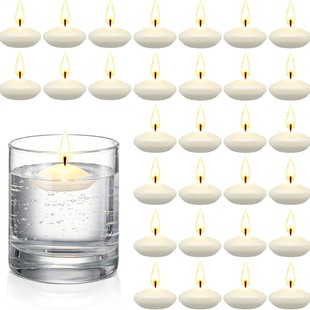 Nuanchu 30 1.5-inch (about 3.8cm) Christmas non-scented floating candles for medium