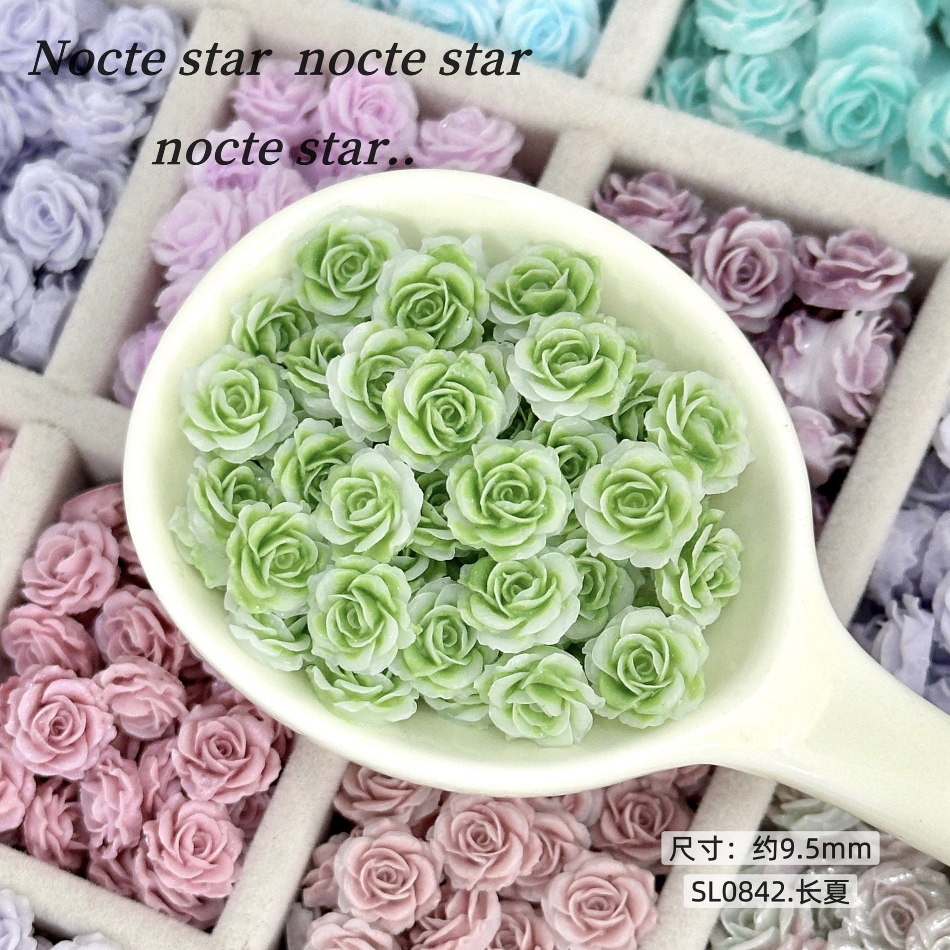 キャンディーカラーの多用途樹脂造花手作り diy 花ビーズアクセサリー材料ハンドブレスレットルースビーズブレスレットアクセサリー