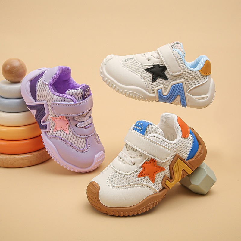 Breathable Mesh Girls Casual Sneakers With Soft Sole For Toddler & Little Kids - Lightweight Slip-Resistant Walking Shoes_voghion.com