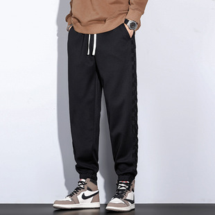L626 | Plus size men's autumn and winter New chessboard Plaid casual pants men's loose plus size stretch casual trousers