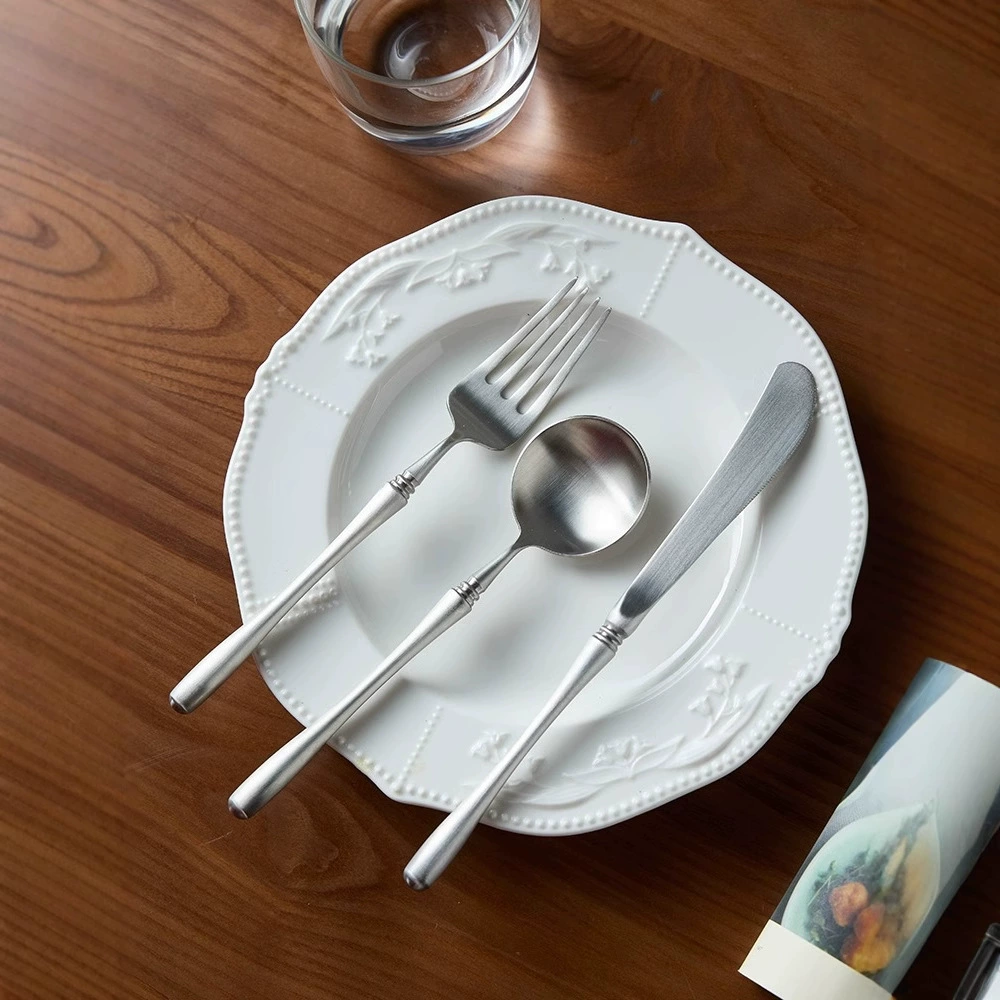 Korean matte set stainless steel, coffee tableware for hotel