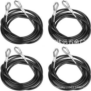 Pressed rubber-coated steel wire rope pull ring steel wire rope sports equipment stepper steel rope car trailer traction rope
