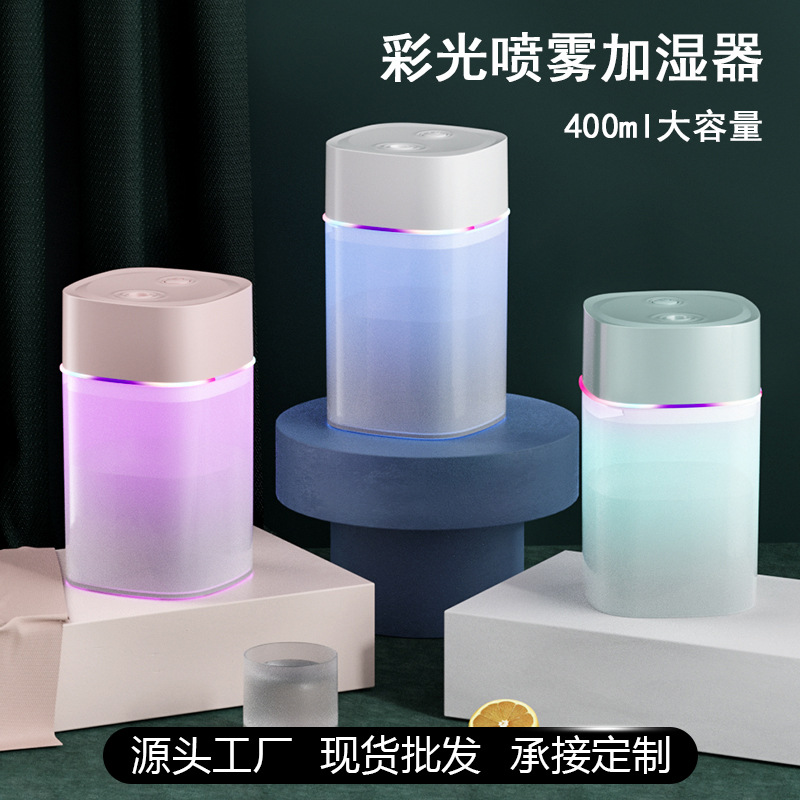 New Creative Color Light Hydrating Humidifier Large Capacity Desktop Car Bedroom with Nano Humidifier Wholesale