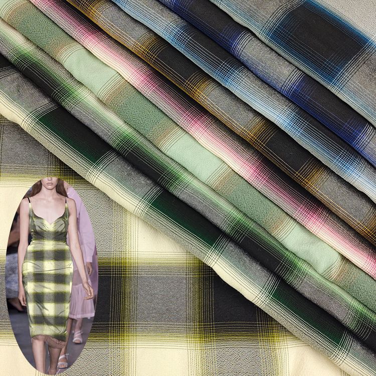 新款雪花皱格子布 深色系非洲风情 适用于黑人服饰 涤纶人棉面料