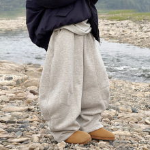 男童加绒针织裤儿童加厚裤子胖宝宝运动裤冬2025新款中大童休闲裤