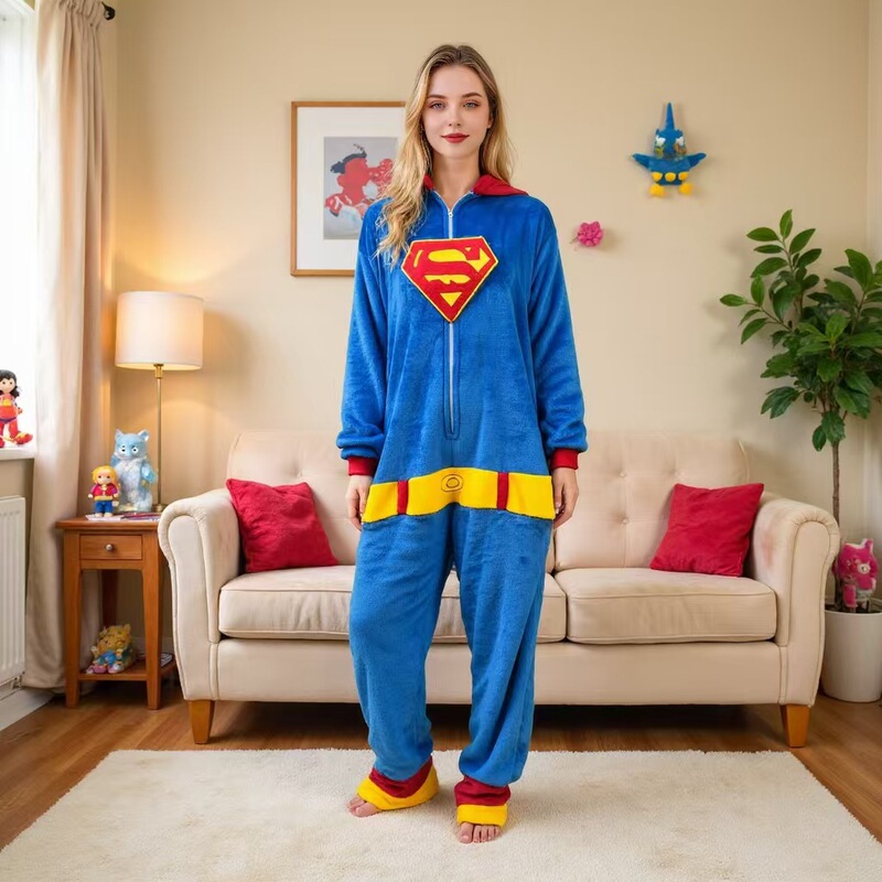 Autumn and Winter Flying Tmall Mickey Mouse 3D Cat Flannel Home Clothes Cheshire Cat Cartoon Sleepwear Men's and Women's Home Clothes