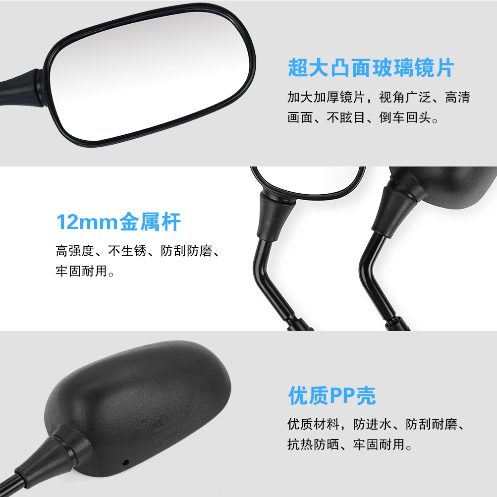 Suitable for Cb600Fhornet 2007-2011Sh3002007-2014Nss250 Motorcycle Rearview Mirror