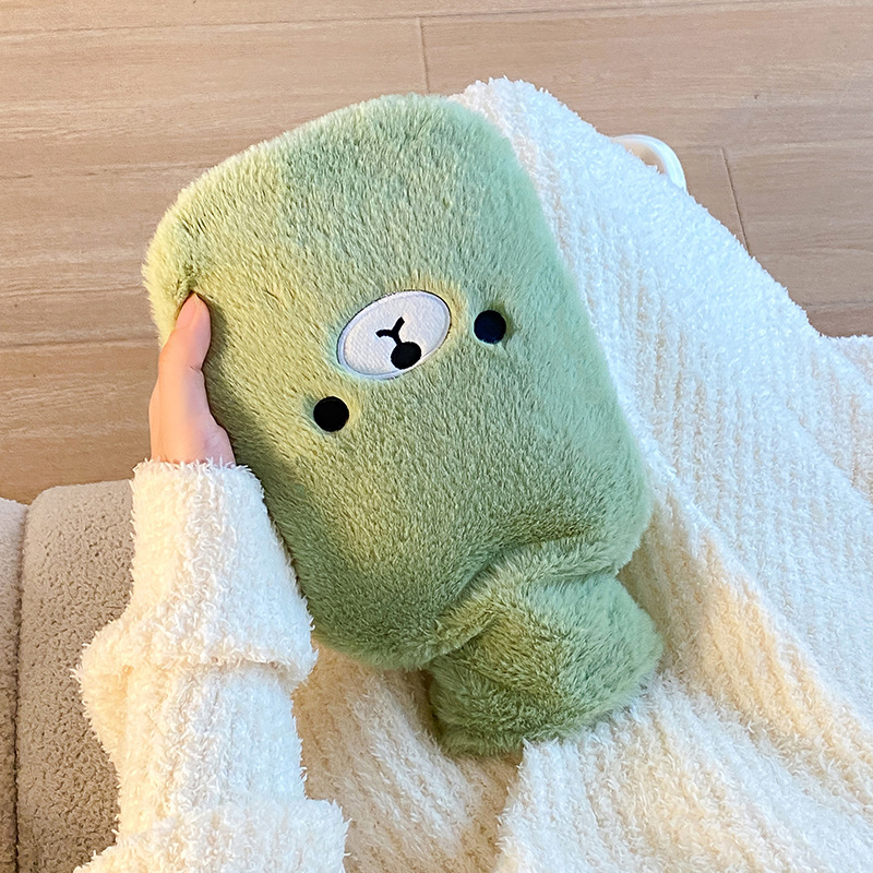 かわいいぬいぐるみPVC注水湯たんぽアニメの暖かい手宝は防爆取り外し可能な湯たんぽを厚くして腰を温める|undefined