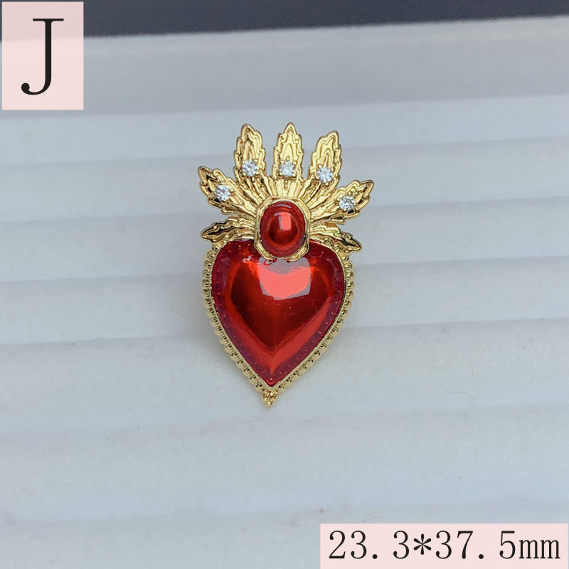 Wholesale Jewelry Vintage Style Heart Shape Copper Zircon Enamel Open Rings display picture 13