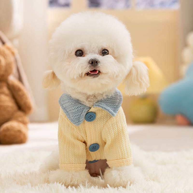 Camiseta de tracción de color beige lindo para perros pequeños, perros gatos, mascotas primavera delgada ropa de perro