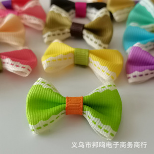 Rib ribbon bow Christmas holiday celebration decoration accessories diy clothing headdress semi-finished accessories