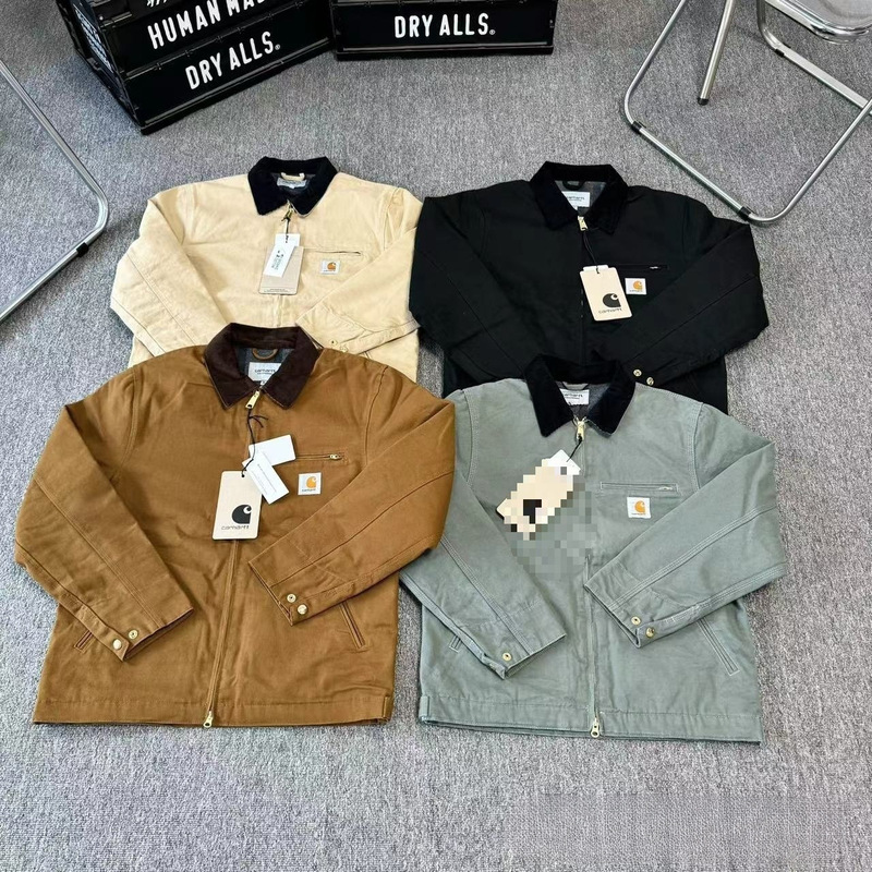 Classic Carhartt 01 Detroit Woolen Jacket Workwear Couple Jacket Black Khaki Classic Carhartt 01 Detroit Woolen Jacket Workwear Couple Jacket Black Khaki