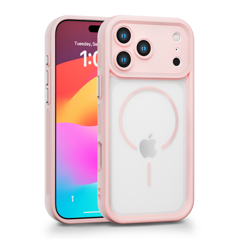 iPhone17air 携帯電話ケース 15 ツーインワン磁気 Apple 16 電気メッキキー PC 落下防止および放熱携帯電話ケース|undefined