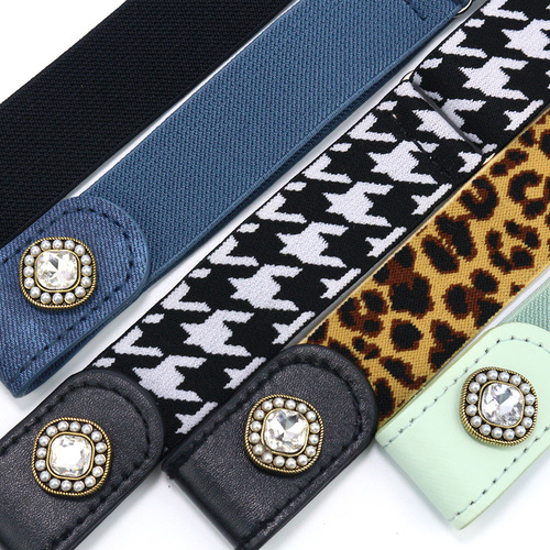 Invisible lazy belt pants, slimming tool, seamless jeans with elastic elastic band, women's belt