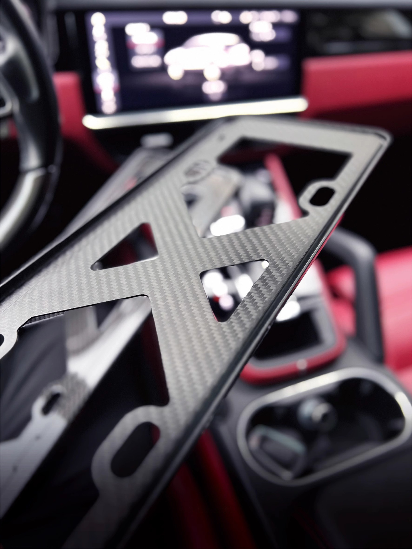 Suitable for Porsche Real Carbon Fiber License Plate Frame Tucayenne macan911 Panamera 718 Taycan