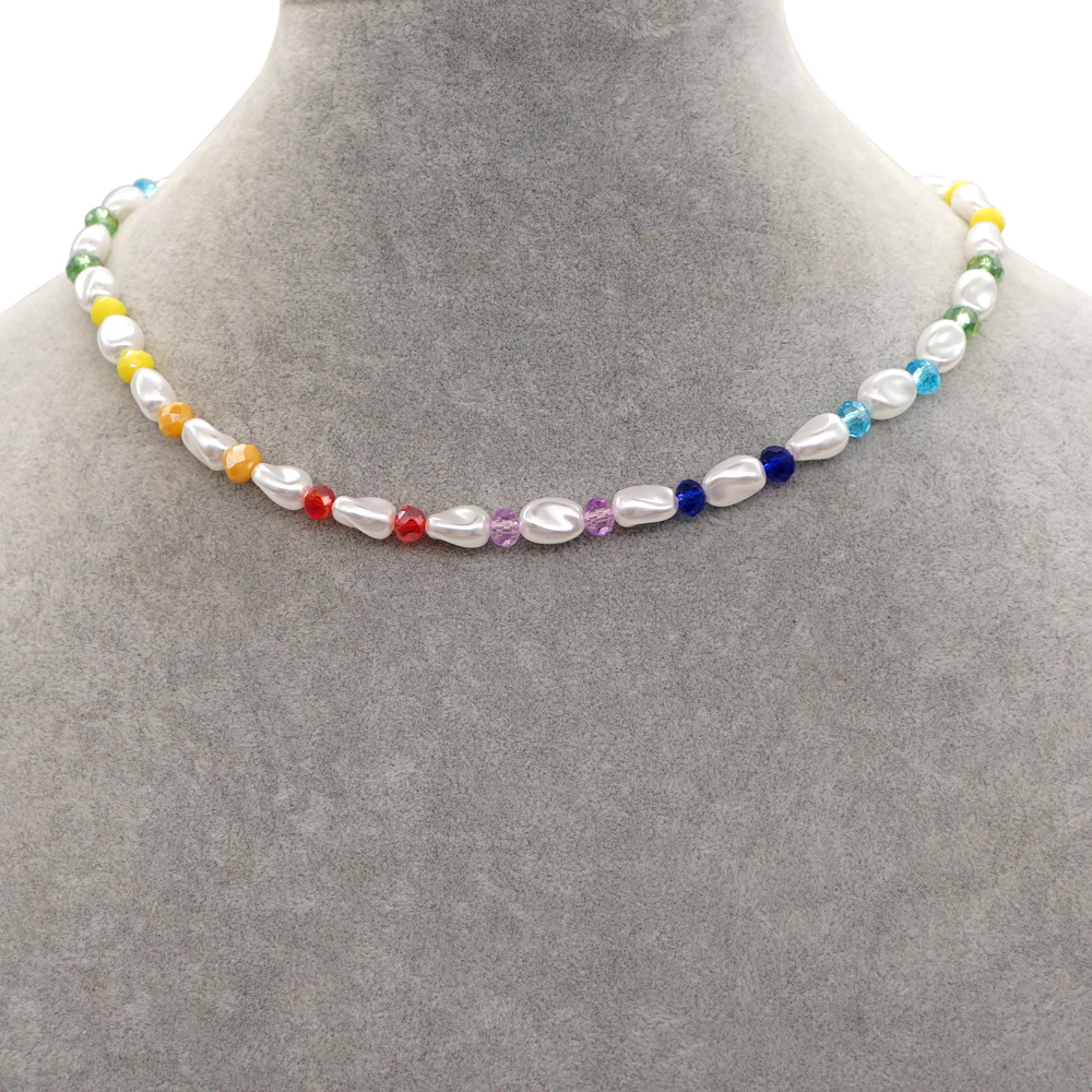 Fashion Irregular Stainless Steel Choker Pearl Stainless Steel Necklaces