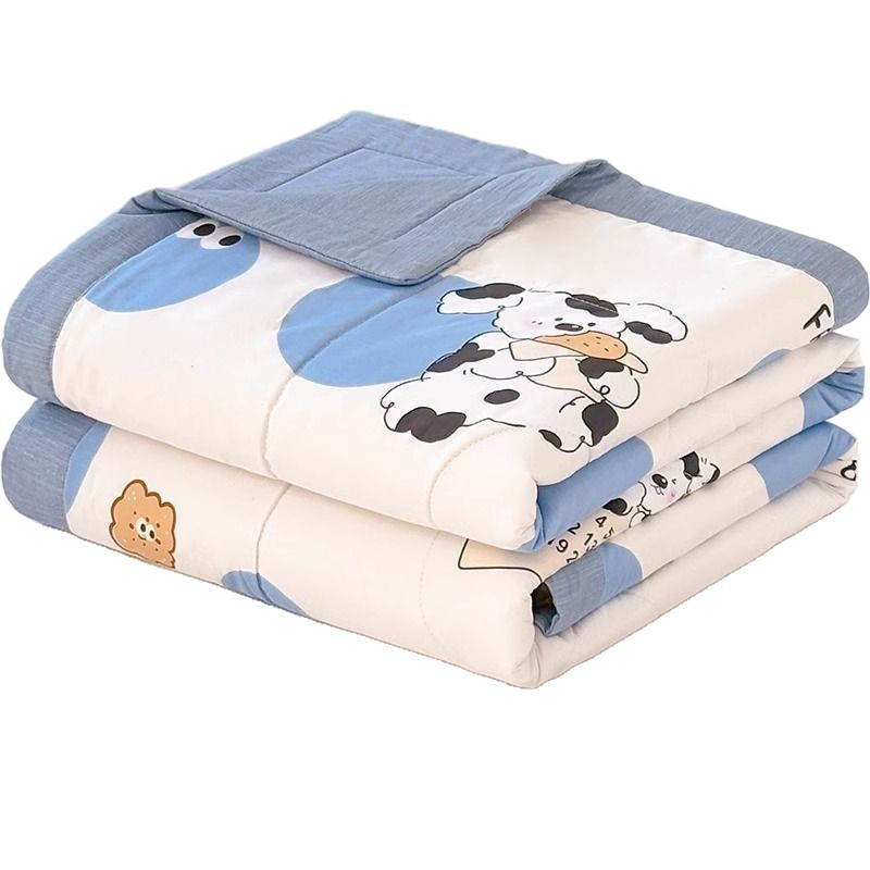 Edredón fresco de verano de algodón puro, edredón de aire acondicionado, edredón pequeño de verano de algodón para niños, jardín de infancia fino, primavera y otoño, edredón de verano individual, lavable a máquina