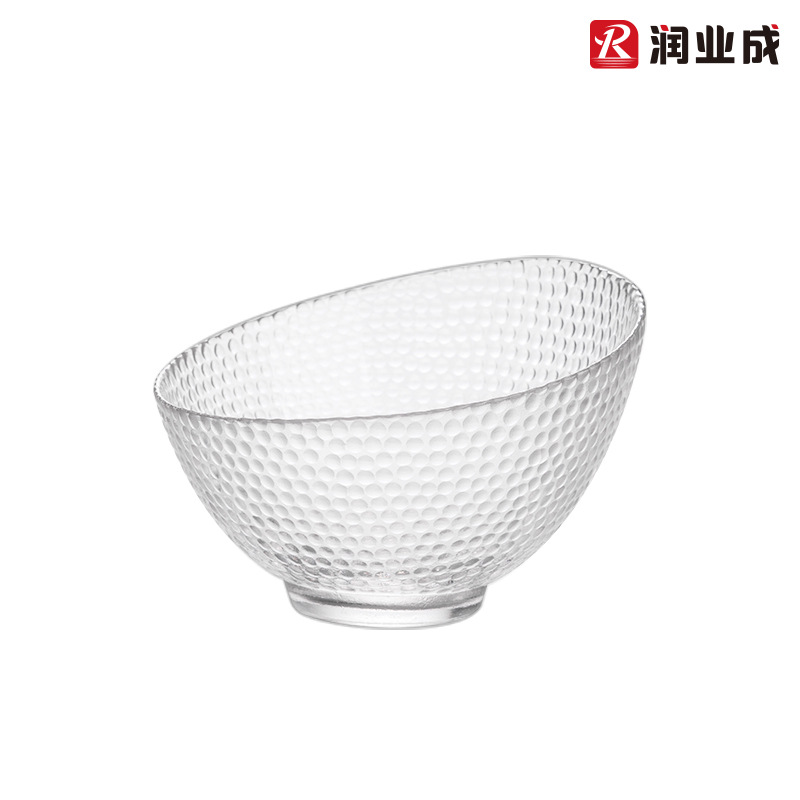 Japanese -style creative hammer -wrapped glass sloping salad bowl…