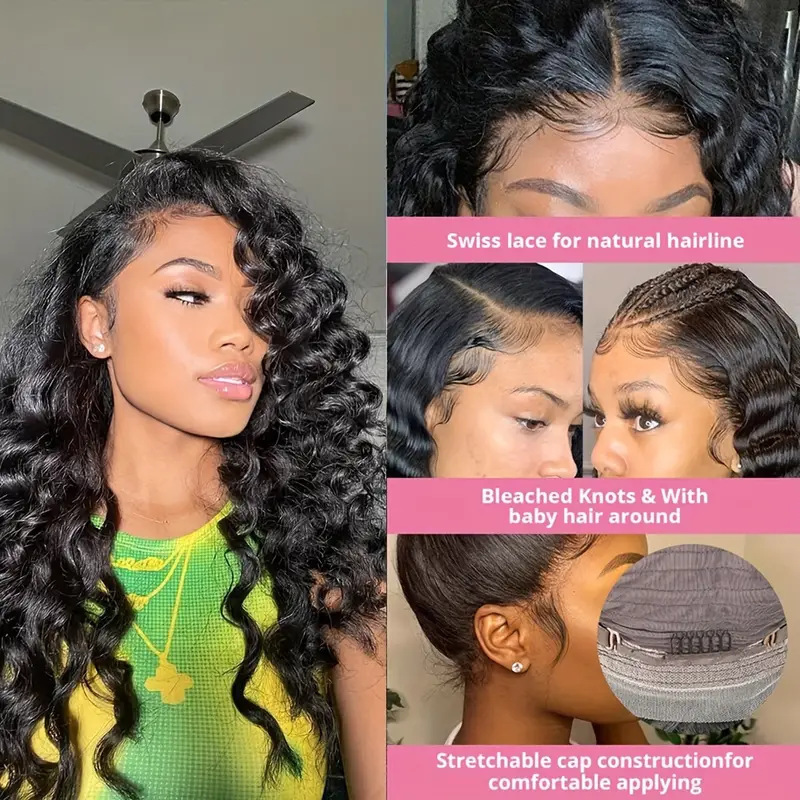 Wig Hair Lace Front 13*4 Hd Loose Wave Human Hair Wigs Cross-Border Wholesale Spot