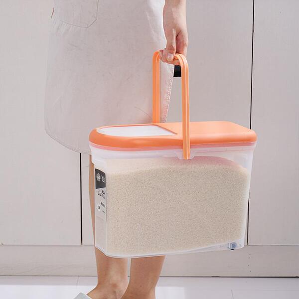 Kitchen plastic storage rice barrel household transparent rice…