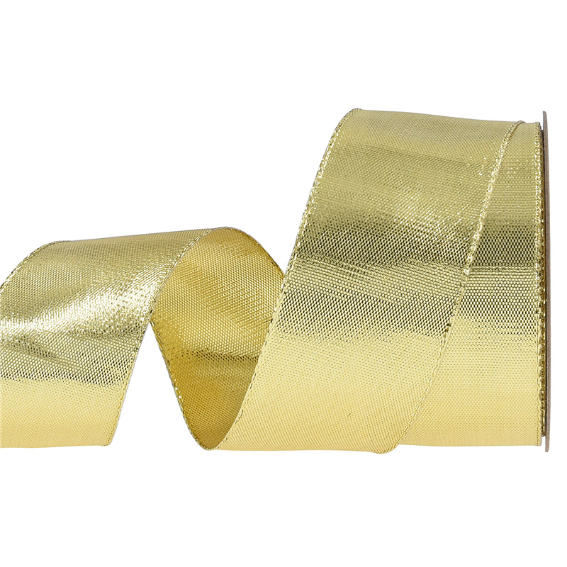 Nuevos productos transfronterizos, verde dorado y plateado brillante, cinta de seda, decoración de flores de celebración festiva, embalaje de regalo, cinturón de cebolla brillante, 10 yardas en stock