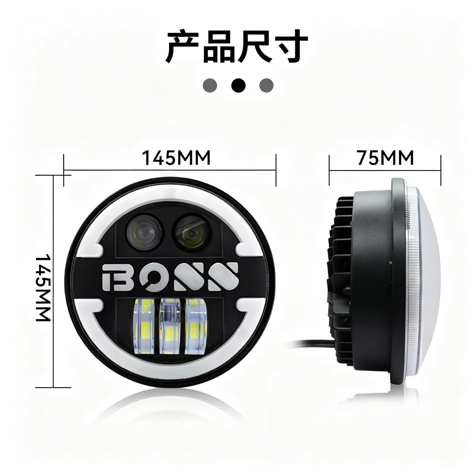 Cross-Border Hot-Selling Harley Motorcycle Spotlight 5.75 Inch 60W Wrangler Boss Car Led Headlight Modification Headlight