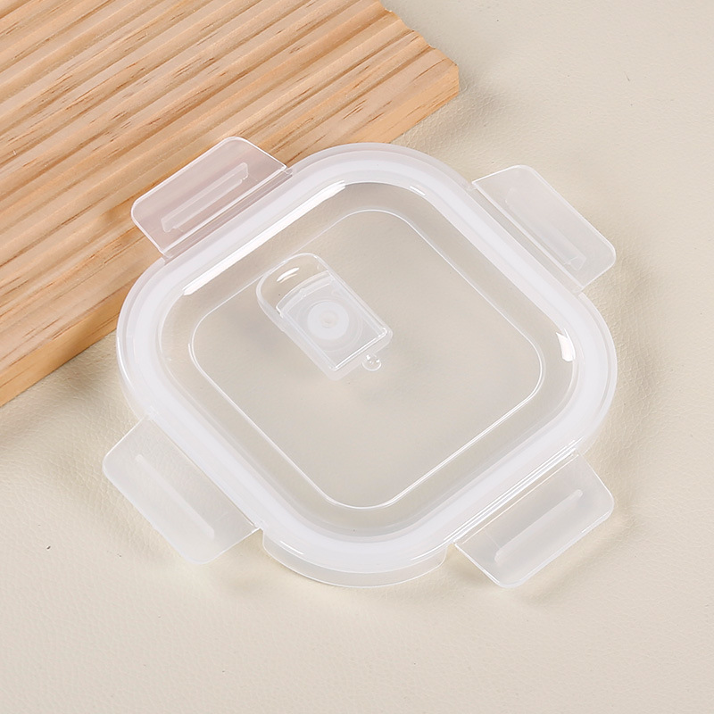 Caja de almacenamiento con cubierta Caja de microondas de vidrio Caja de almuerzo Refrigerador almacenamiento Caja de sellado Accesorios cubierta Caja de mesa cubierta
