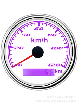 truck GPS positioning speedometer — automobile instrument - 0-120km-white-plate