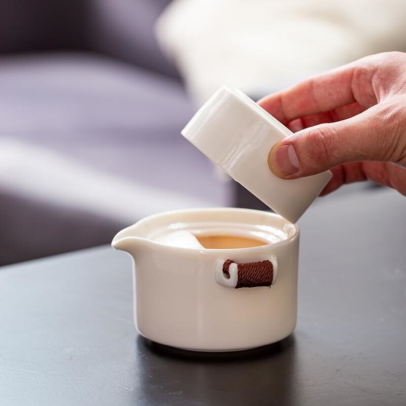 New household set: one pot and one cup quick-brew tea set for outdoor travel, office tea brewing gadget for one person