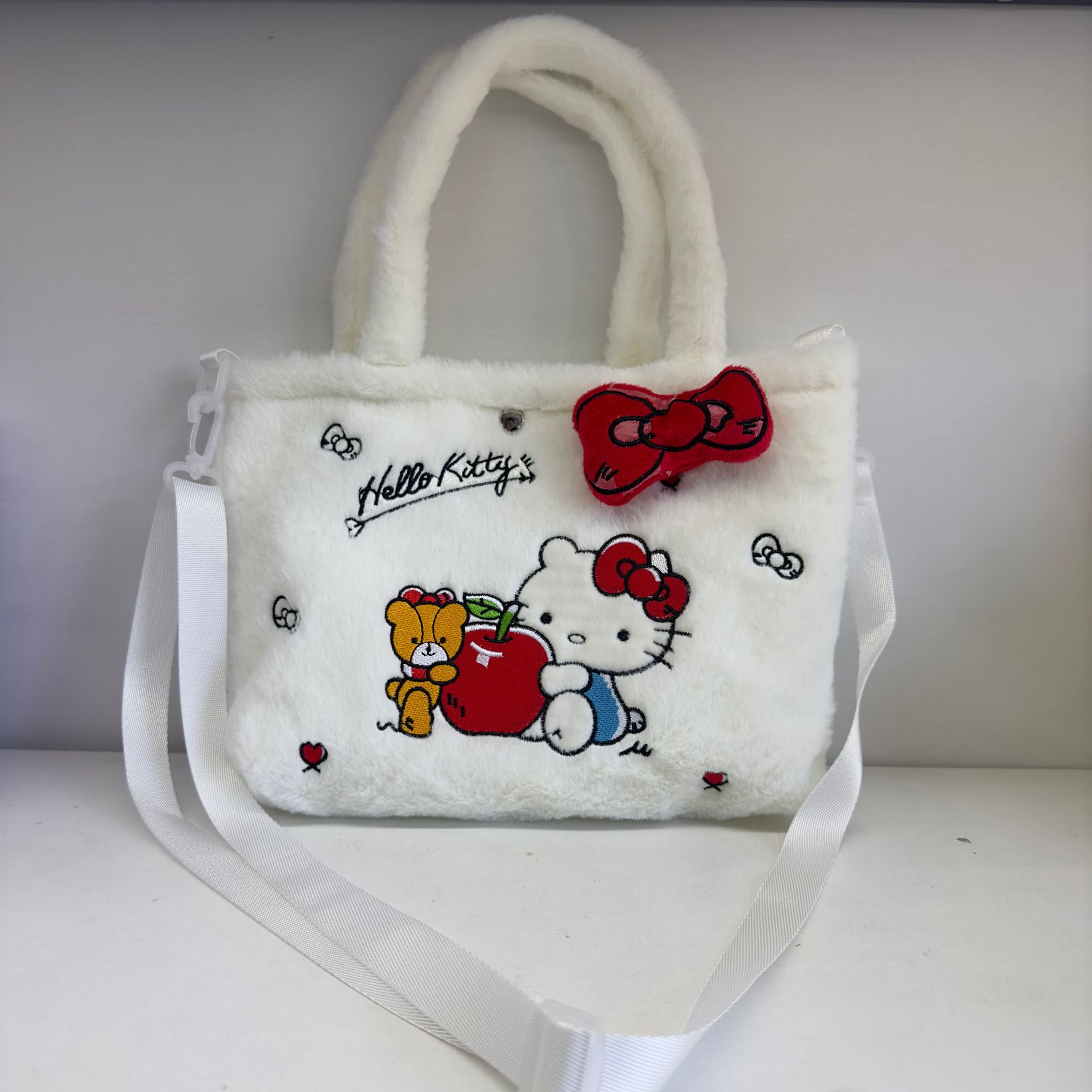 Nuevo bolso de peluche de dibujos animados lindo fábrica al por mayor hombro portátil muñeca bolsa ciego caja intercambio regalo