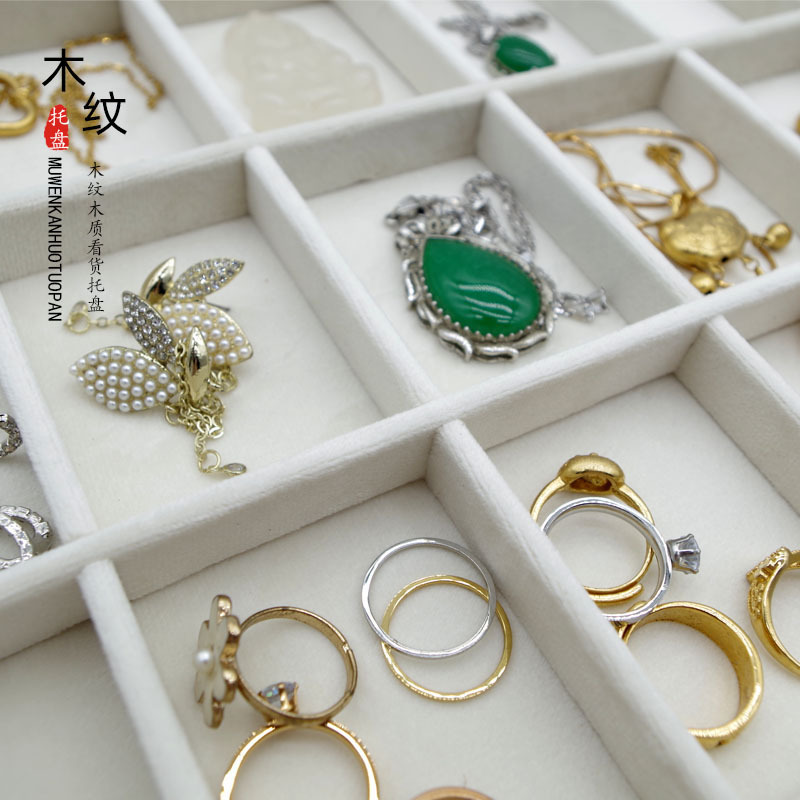 Vintage wooden jewelry tray, gemstone display tray, ring storage tray, accessory display tray, photo props, merchandise tray