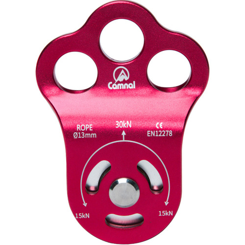 Kanle outdoor rock climbing and tree climbing pulley set mountaineering crossing transport three-hole single pulley bearing high altitude rescue equipment