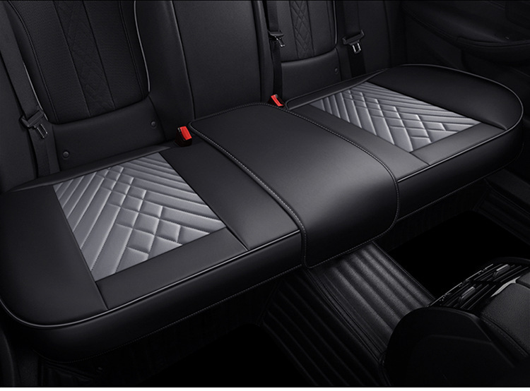 Cross-border delivery Napa leather car cushion four seasons universal breathable seat cushion non-slip three-piece set single seat fully surrounded