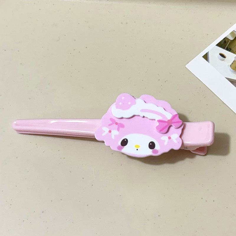 新款粉嫩一字小羊小美双层卡通洗脸发夹侧边少女甜美刘海定位发卡|undefined
