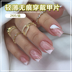 跨境歐美熱銷穿戴甲ins風熱銷光療美甲貼片成品可拆卸指甲片