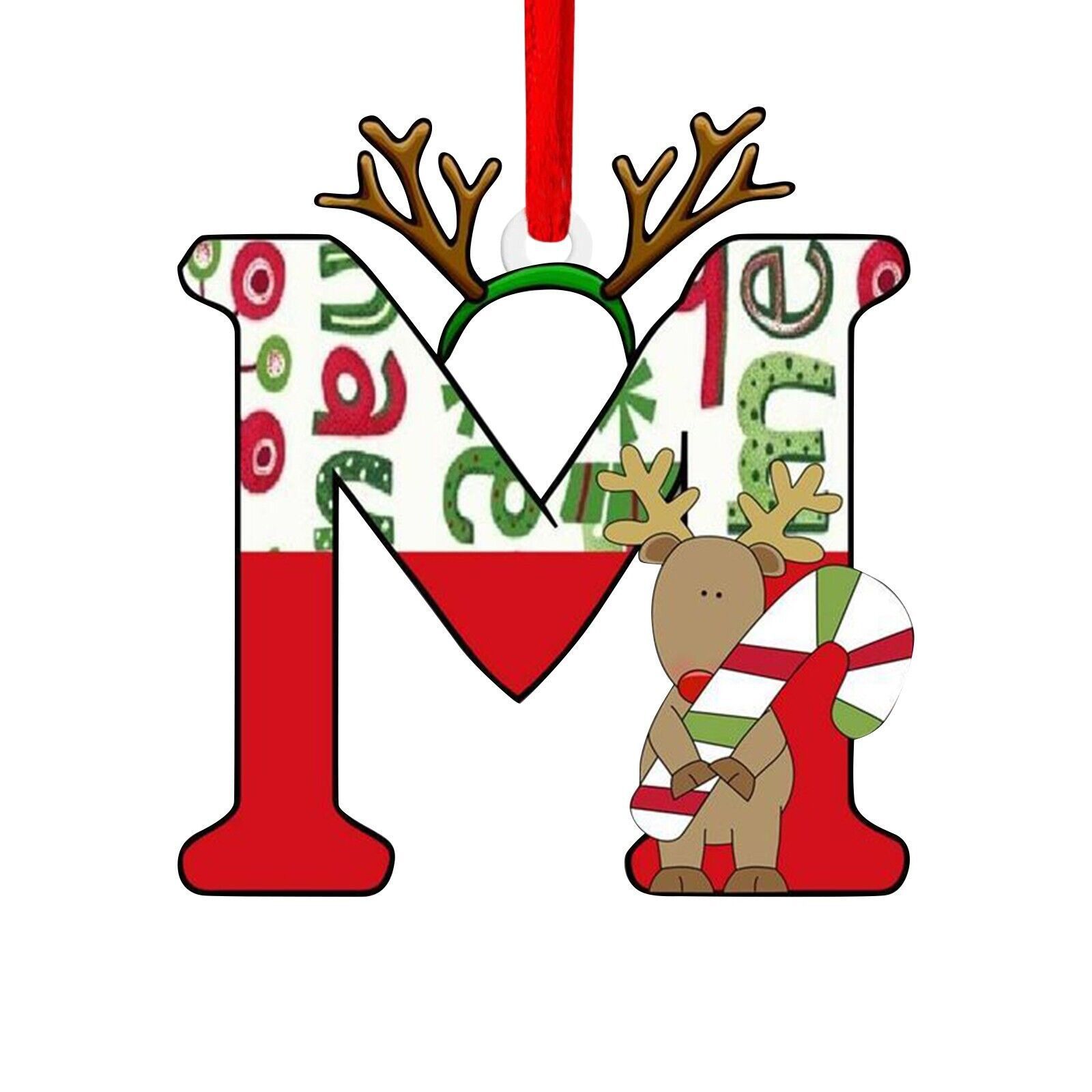 Nuevo alfabeto inglés creativo transfronterizo acrílico plano árbol de Navidad decorativo regalo de decoración de fiesta image 18
