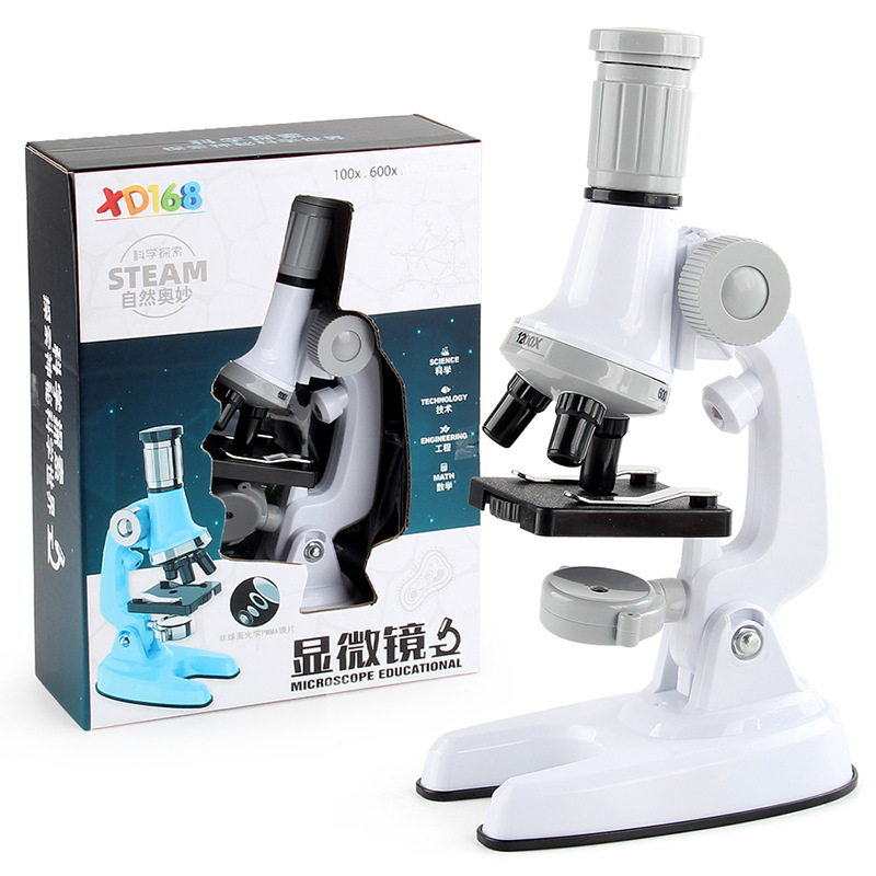 Transfronterizo nuevo 1200 veces microscopio juguete Escuela Primaria estudiante científico experimento biológico equipo microscopio traje de juguete