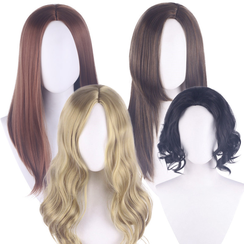 Blue and Gold Biohazard 8 Bella Daniela Mrs. Sandra Dimitrescu Cosplay Wig Blue and Gold Biohazard 8 Bella Daniela Mrs. Sandra Dimitrescu Cosplay Wig