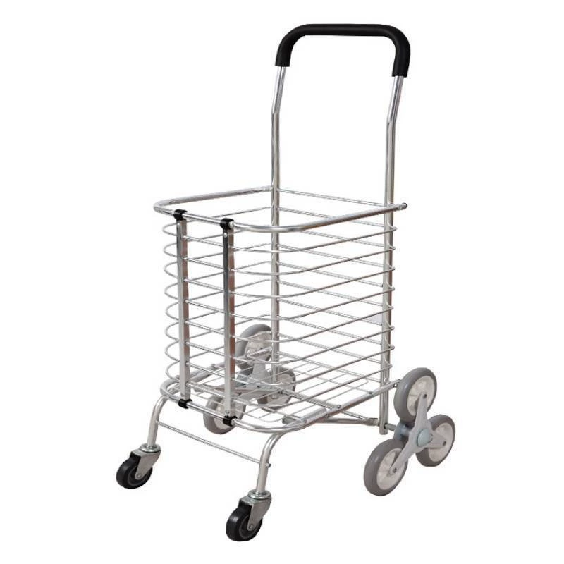 Handheld folding grocery shopping cart, suitcase