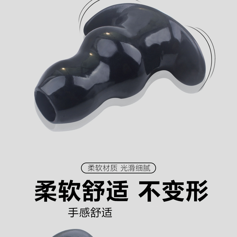 Hollow Anal Plug Dilator, Wearable TPE Backcourt Toy, Leak-Proof Design — detail image 16